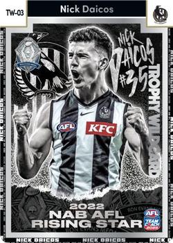 2023 AFL TeamCoach - Trophy Wildcard - Silver #TW-03 Nick Daicos Front